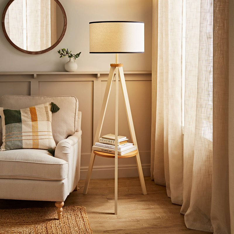 148cm Satin Tripod Floor Lamp, No