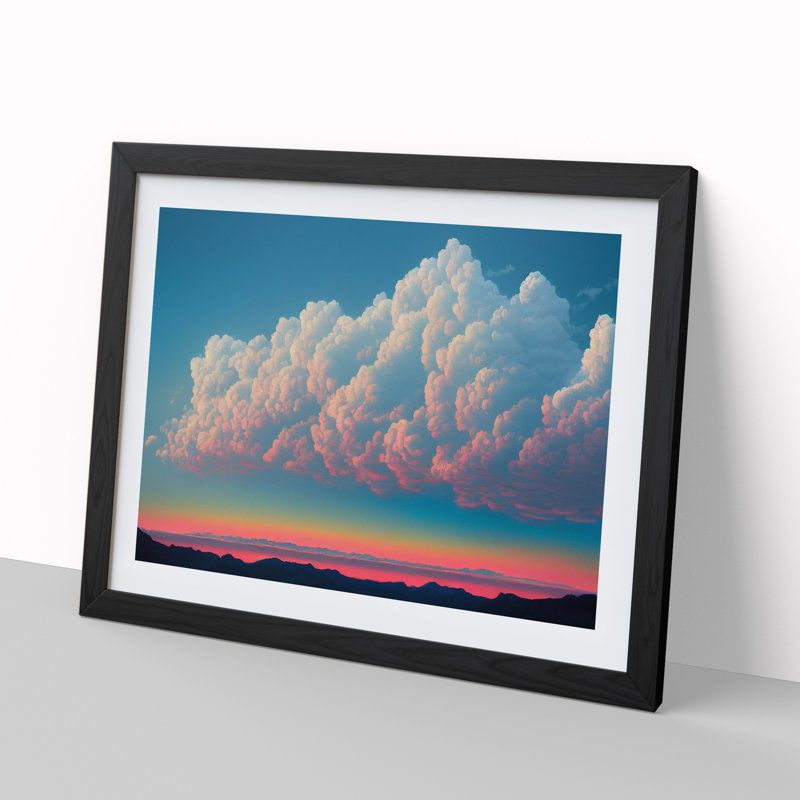 Glorious Clouds - Framed Print, 25cm H x 34cm W x 2cm D, Black