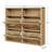 Shoe Cabinet with Flip Drawers, Slim Freestanding Shoe Rack Cabinet, Flower Pattern & Diamond-Shaped Handles-490355465-490355467-497914149