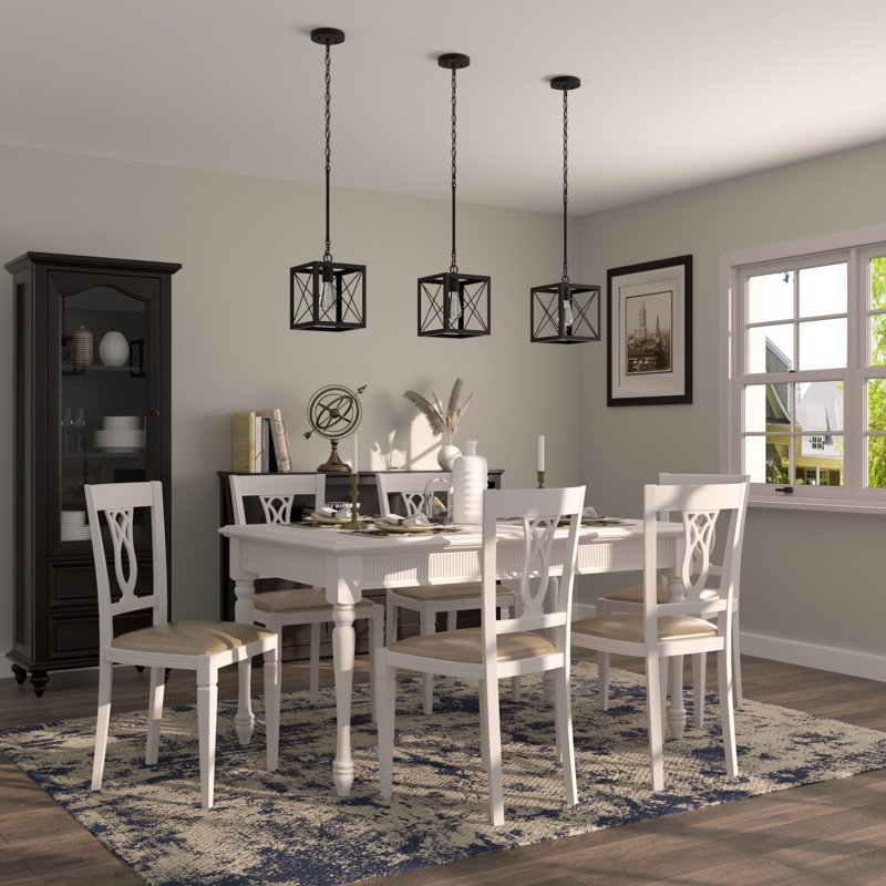 1 - Light Kitchen Lantern Square/Rectangle Pendant UL Certified, Aged Zinc