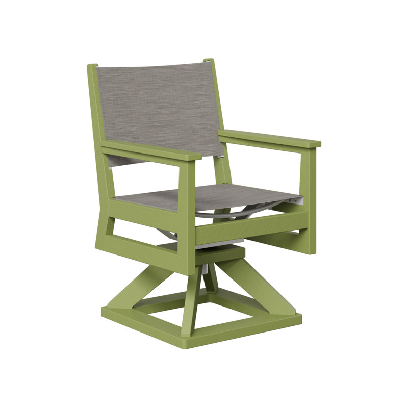 Chaise berçante berçante pivotante berlinoise Berlin, Mica perle, Vert kiwi tropical