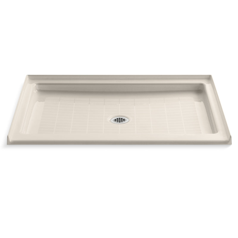 Purist 48" W x 36" D Cast Iron Shower Base, Innocent Blush