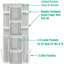 Double-Sided Hanging Gift Wrap Organizer Storage Pockets, Grey (Set Of 1)