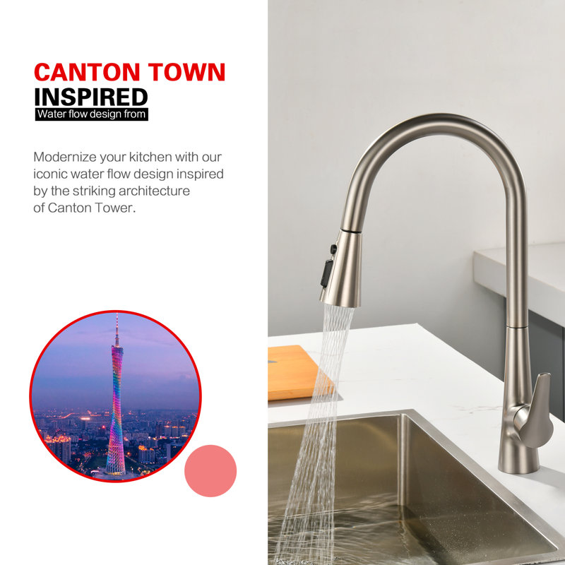 Sumerain Pull-down Kitchen Sink Faucet, Touchless Hands-free Kitchen Faucet, Motion Sensor Kitchen Faucet Commercial Grade