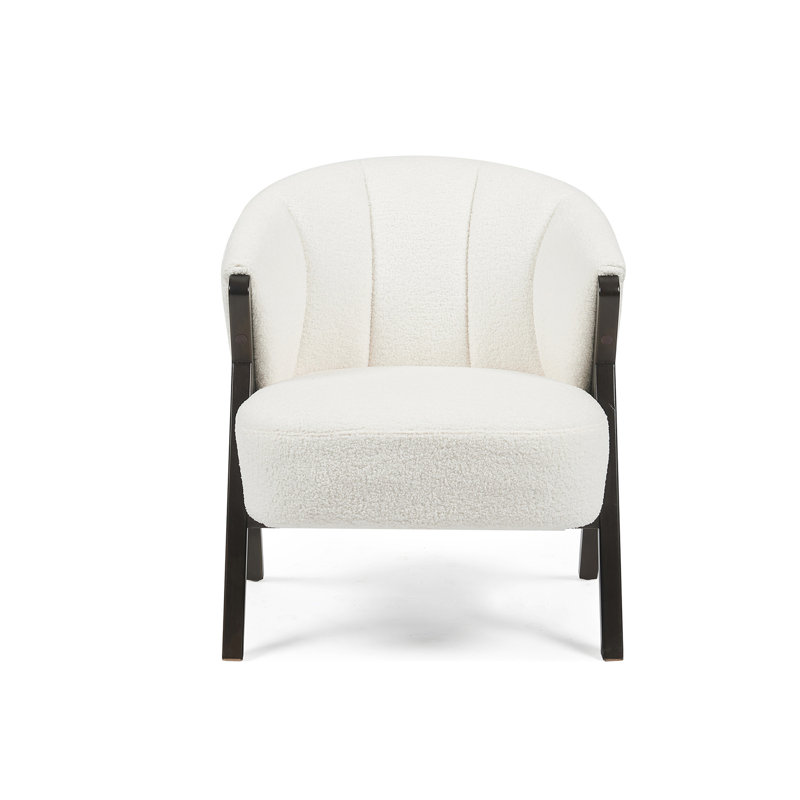Nico Occasional Chair, White Sherpa Fleece