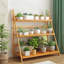Asukulu bambou échelle plante support à 3 niveaux plante pliable présentoir pot de fleurs support pour organisateur pour la maison intérieur extérieur patio jardin balcon 28 pouces-1508785425-1479008925