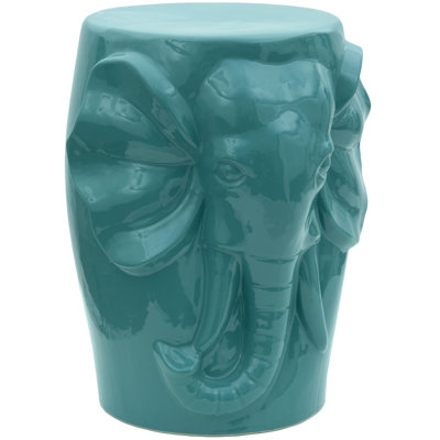 Carved Elephant Porcelain Garden Stool