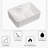 16"x12" White Ceramic Rectangular Bathroom Sink