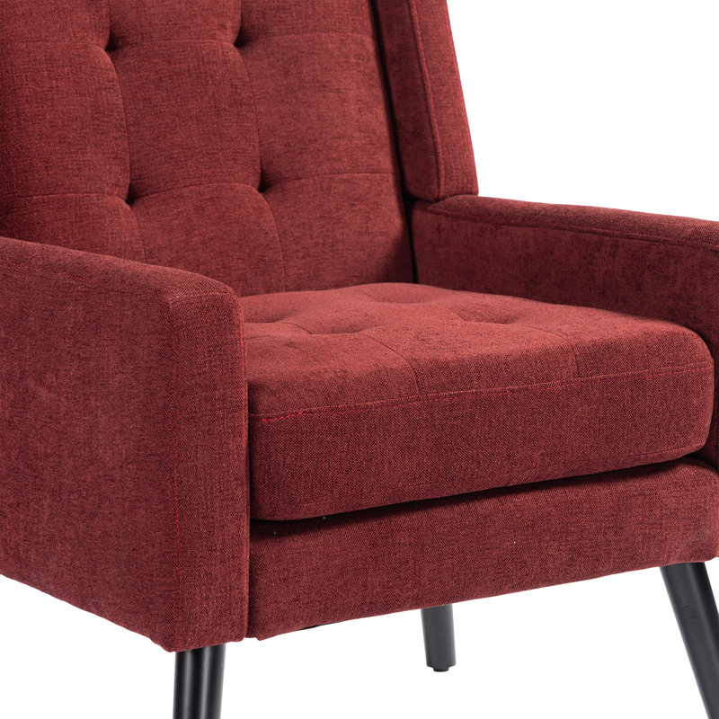 Fauteuil d'appoint Bolanle, Lin rouge