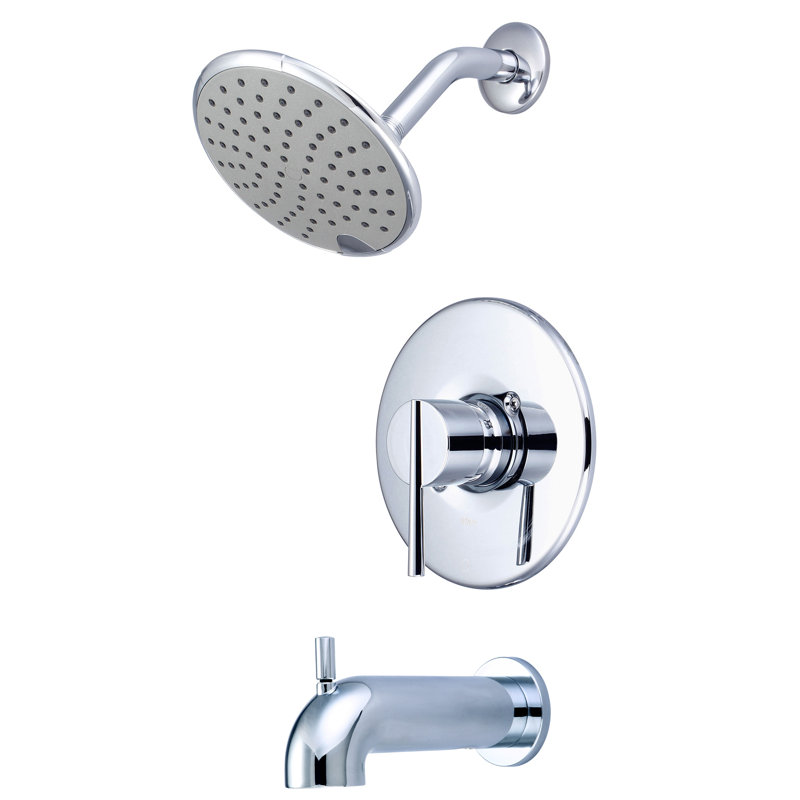 Ensemble de garniture de baignoire et de douche à poignée simple i2v en nickel brossé PVD, Chrome poli