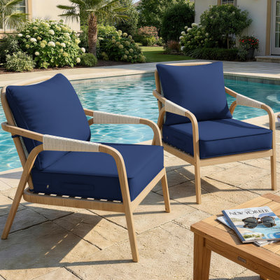 Outdoor Patio Replacement Seat Cushion Cover With Non-Slip Bottom