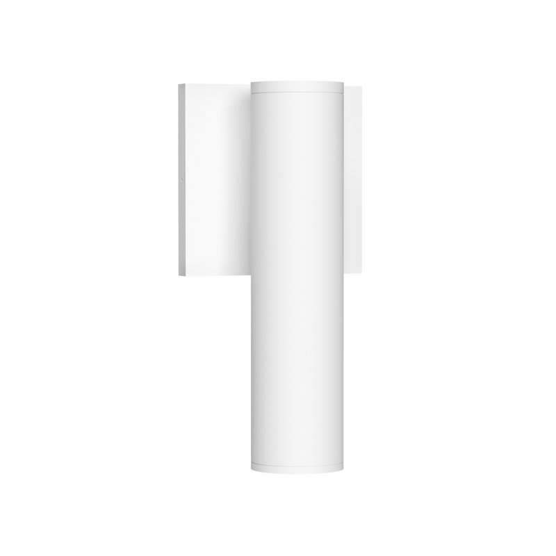 Lorna Glass 1 - Light LED Flush Mounted Sconce, 12.38" H x 4.63" W x 5.25" D, White, 24 W
