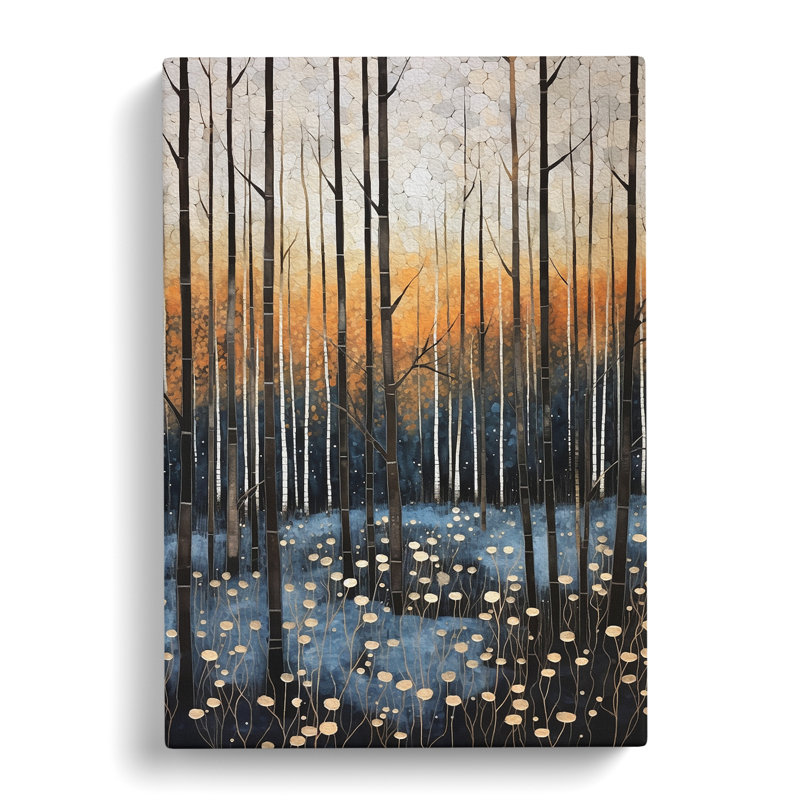 Winter Forest Contemporary - Print, 76cm H x 50cm W x 3cm D