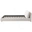 Queen Size Upholstered Platform Bed With Two Removable Pillow Headboard,Boucle Fabric,White