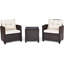Ensemble de conversation en rotin de trois articles avec coussins-64417744