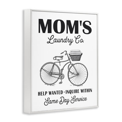 Mom's Laundry Co, estampe numérique encadrée avec lettres et doublures