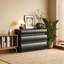 Commode noire moderne à 6 tiroirs, sans poignée avec rangement large-1557514479