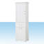 Grande armoire de rangement autoportante avec tiroirs, tablette réglable, pour salle de bain, cuisine ou salon, finition peinte, blanc-478153217