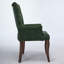 Elegant Upholstered Chenille Fabric Accent Dining Chair With Curved Solid Wood Legs And Tufted Design For Dining Room, Kitchen, And More
