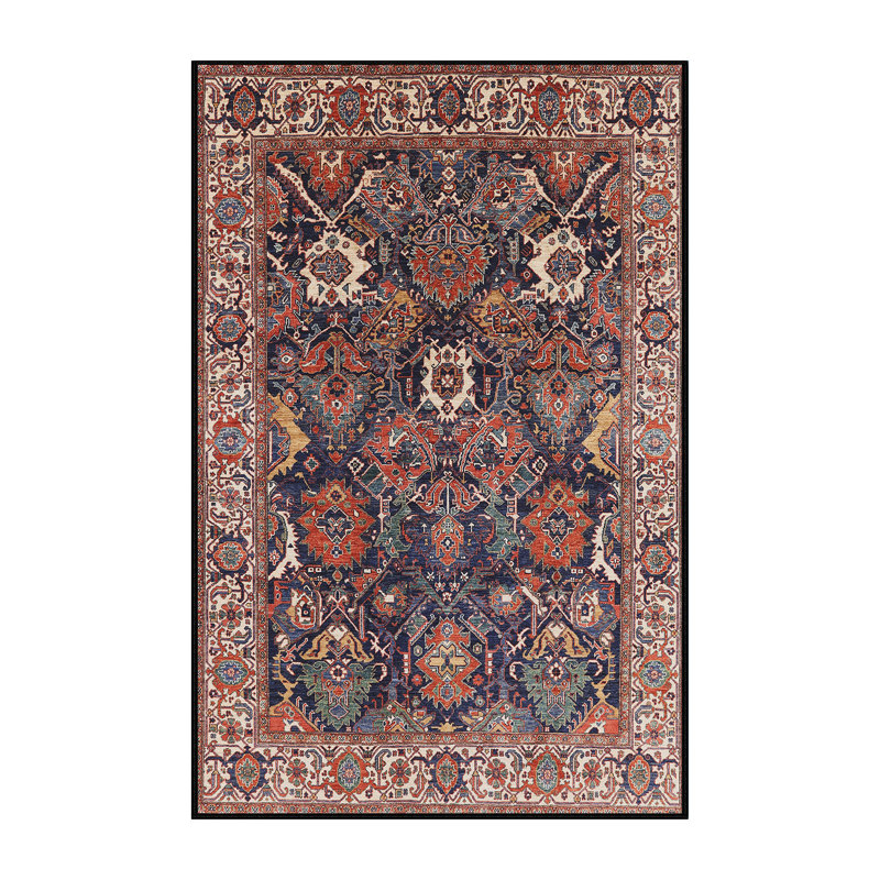 Tapis oriental brun / beige / bleu, Rectangle 3 pi x 5 pi