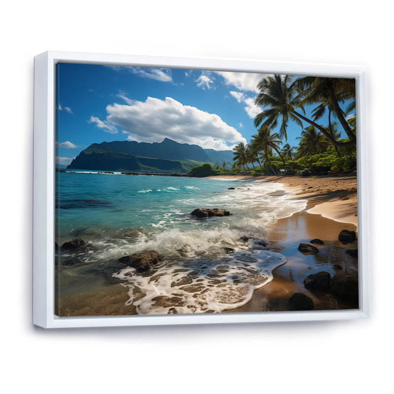 Aloha Tropical Dreamscape II - Maui, impressions encadrées, H 34 po x l 44 po x P 1,5 po, Cadre flottant blanc