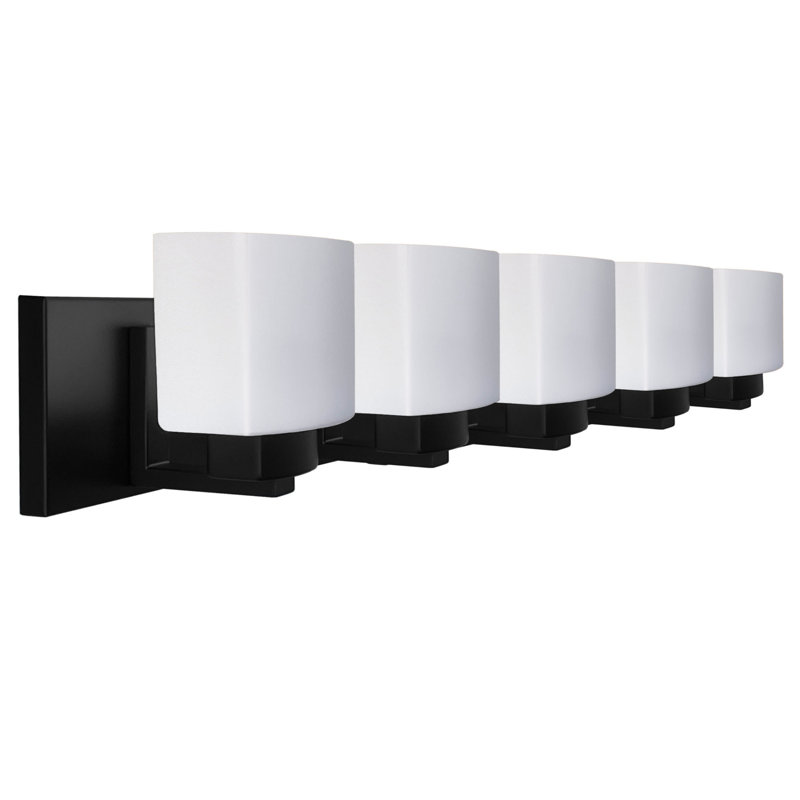Éclairage pour meuble-lavabo à intensité variable Adelie, Noir, noir, noir, noir, 5