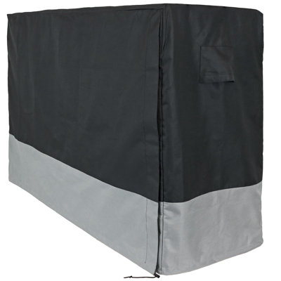 Housse pour support à bûches à rayures grises et noires 22 po x 74 po x 44,5 po Soderquist