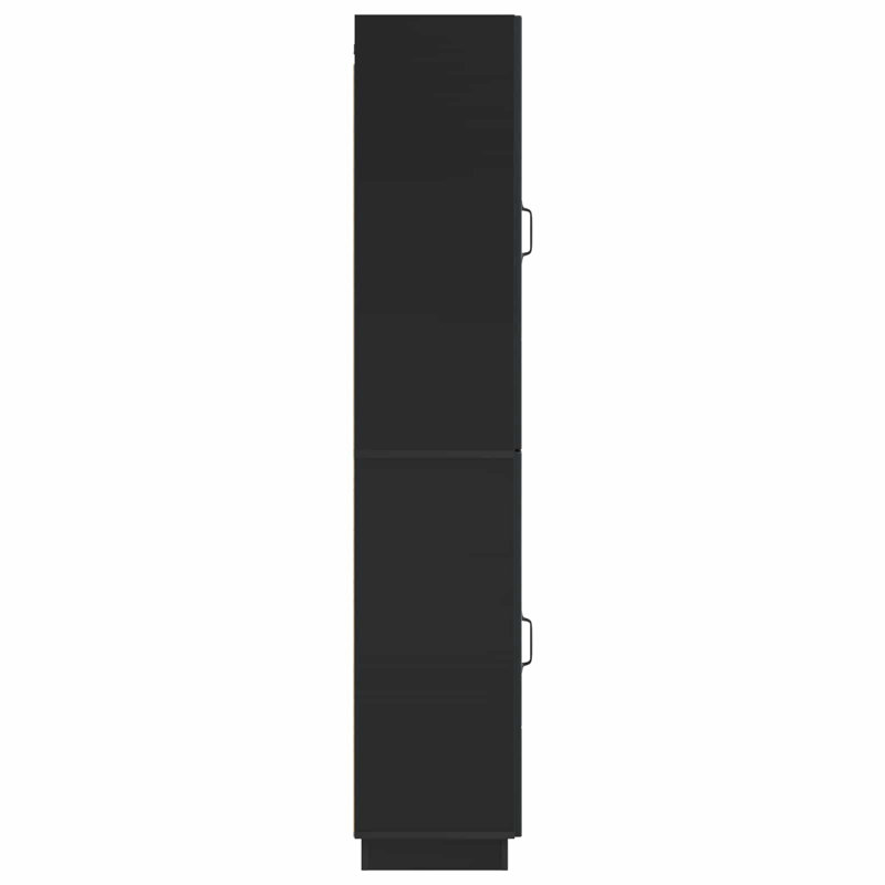 2 -Door 4 Storage Cabinet, Black