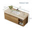 Meuble-lavabo rectangulaire de 48 po avec lavabo simple en céramique, comptoir en pierre frittée, armoire en bois cannelé avec tablettes ouvertes et grand rangement-685976997-685976999
