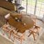 Table de salle à manger ronde extensible en bois