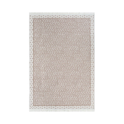 Tapis beige uni en coton tissé à la machine 2 pi 7 po x 4 pi 11 po Tewkesbury