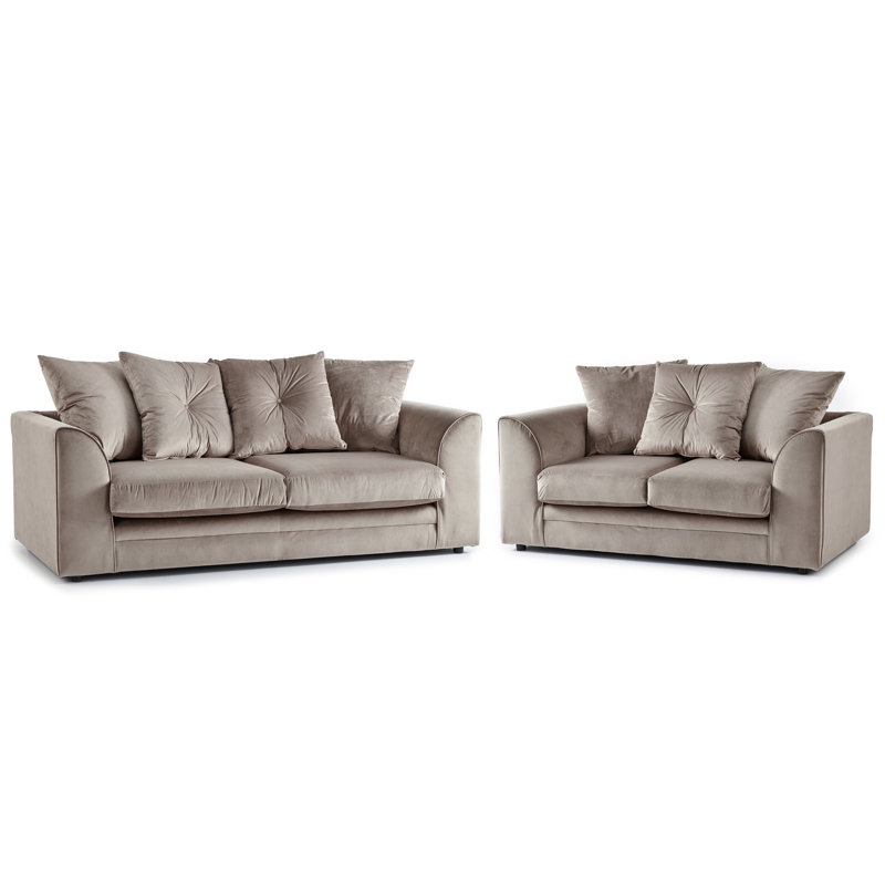 Devonte 2 - Piece Velvet Living Room Set, Mink