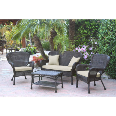 Bellas 4 Piece Sofa Set with Cushions