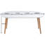 Table extensible, table de salle à manger, pieds en bois, 100/140 / 180X100x75cm