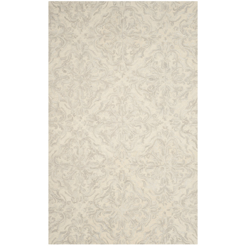 Ferrera Hand-Tufted Wool Ivory Area Rug, Rectangle 10' x 14'