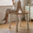 Burlywood&White Round Solid Wood Dining table