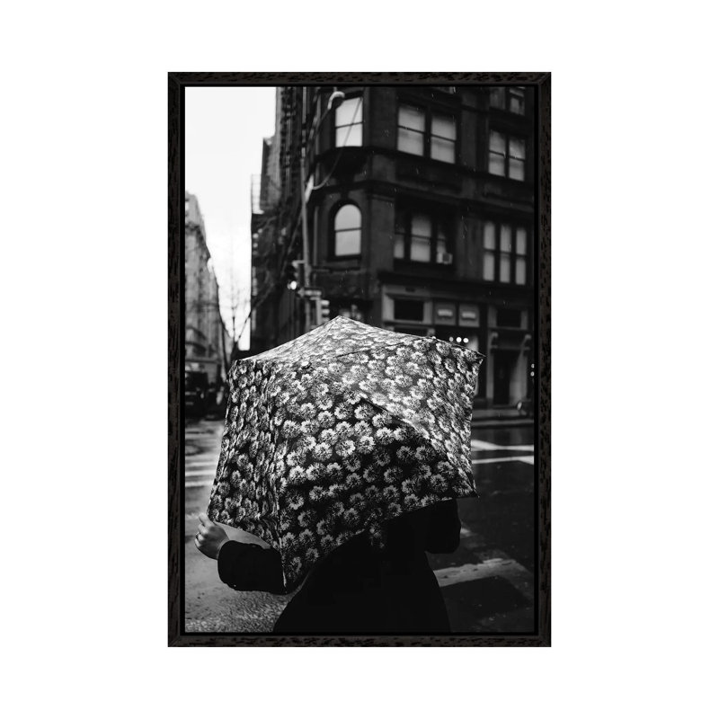 Rainy New York VI by Bethany Young - Print on Canvas, Black Framed, 101.6cm H x 66.04cm W x 3.81cm D