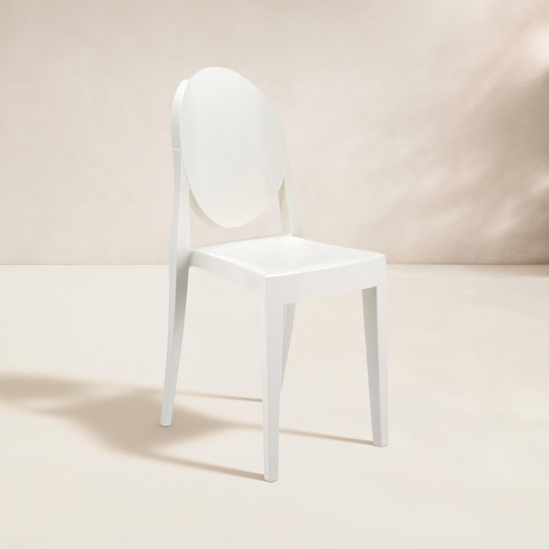 Victoria Ghost Chair, Glossy White