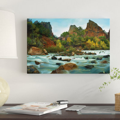 " Court Of The Patriarchs Rising Above River, Zion National Park, Utah " by Tim Fitzharris