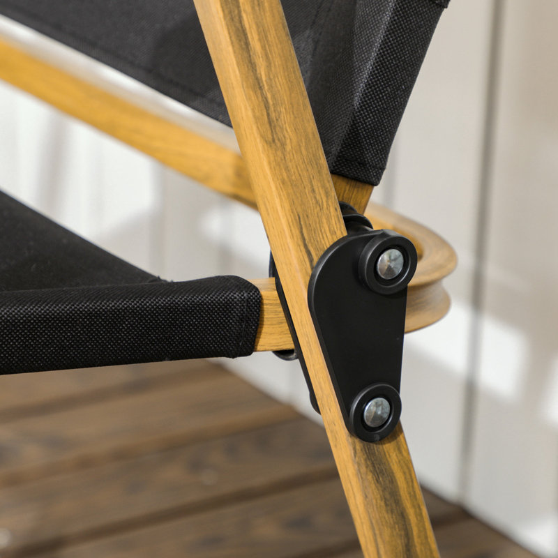 Ensemble de 2 chaises de patio pliantes avec base robuste