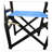 Folding Chair 2 - Wooden Director With Blue Canvas Fabric. Solid Wood. Strong Bearing Capacity. Easy To Clean And Breathable. Foldable For Transport & Storage. Suits All Ages. 23.3" Depth, 19.73"