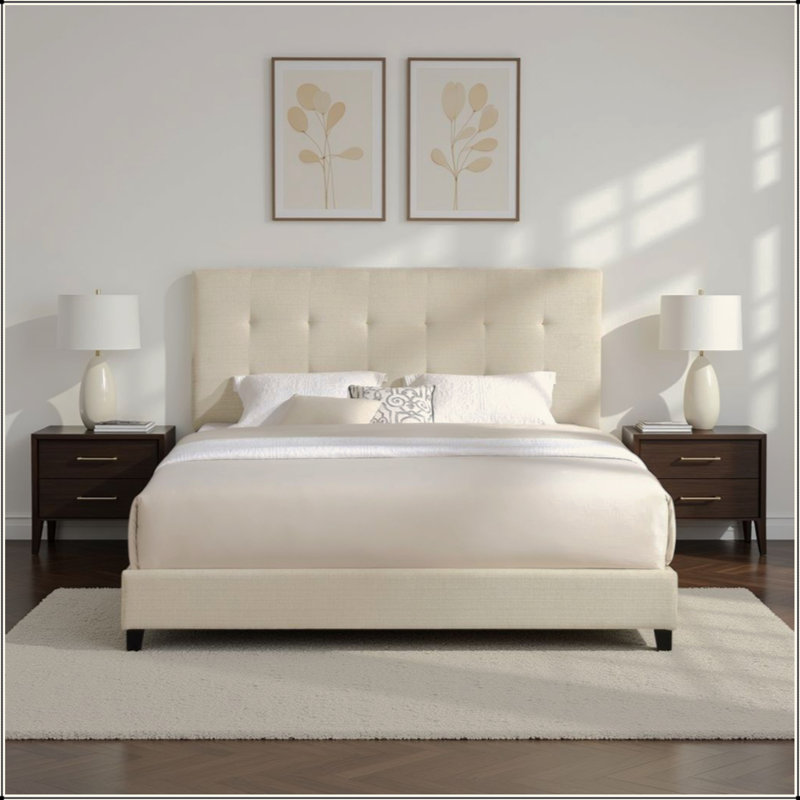 Tufted Upholstered Platform Bed