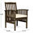 2pcs Wood Chair With Grey+cream Foam Pads - Stylish, For Patio And Backyard Use Dining Cushions Grey+cream, Weather