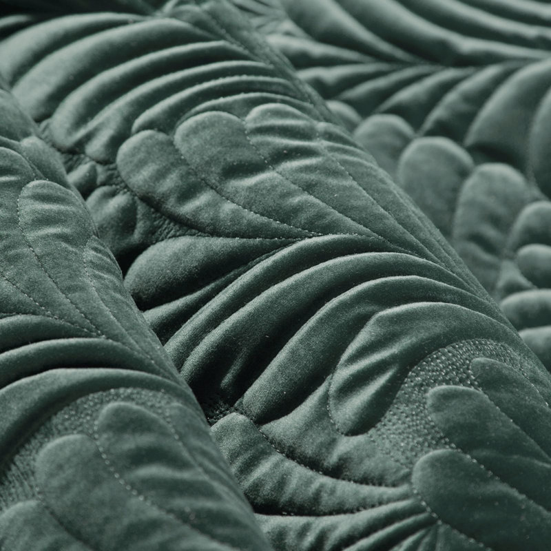 Purkey Floral Bedspread, Dark Mint, W220 x L240cm
