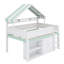 Lit mezzanine peu encombrant avec toit à baldaquin et solutions de rangement intégrées-1831299482