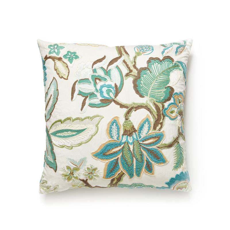 Hillside Linen Square Pillow Cover & Insert, Celadon