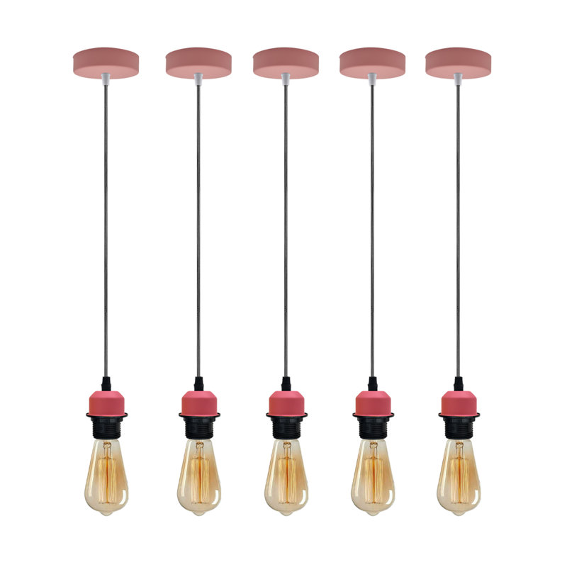 Bismarck 5 - Light Single Pendant, Yes, Pink