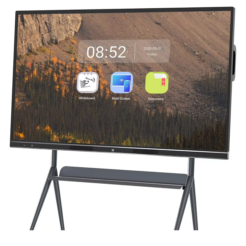 JYXCN Tableau blanc électronique de partage sans fil à écran tactile 4K 86 "pour réunions, bureau et salon (avec fixation murale incluse)