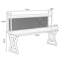 Bureau noyer + bois massif rectangulaire noir + fer-1085965179