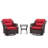 2 - Person Oversized Swivel Rocker Outdoor Seating Group With Cushions-102556435